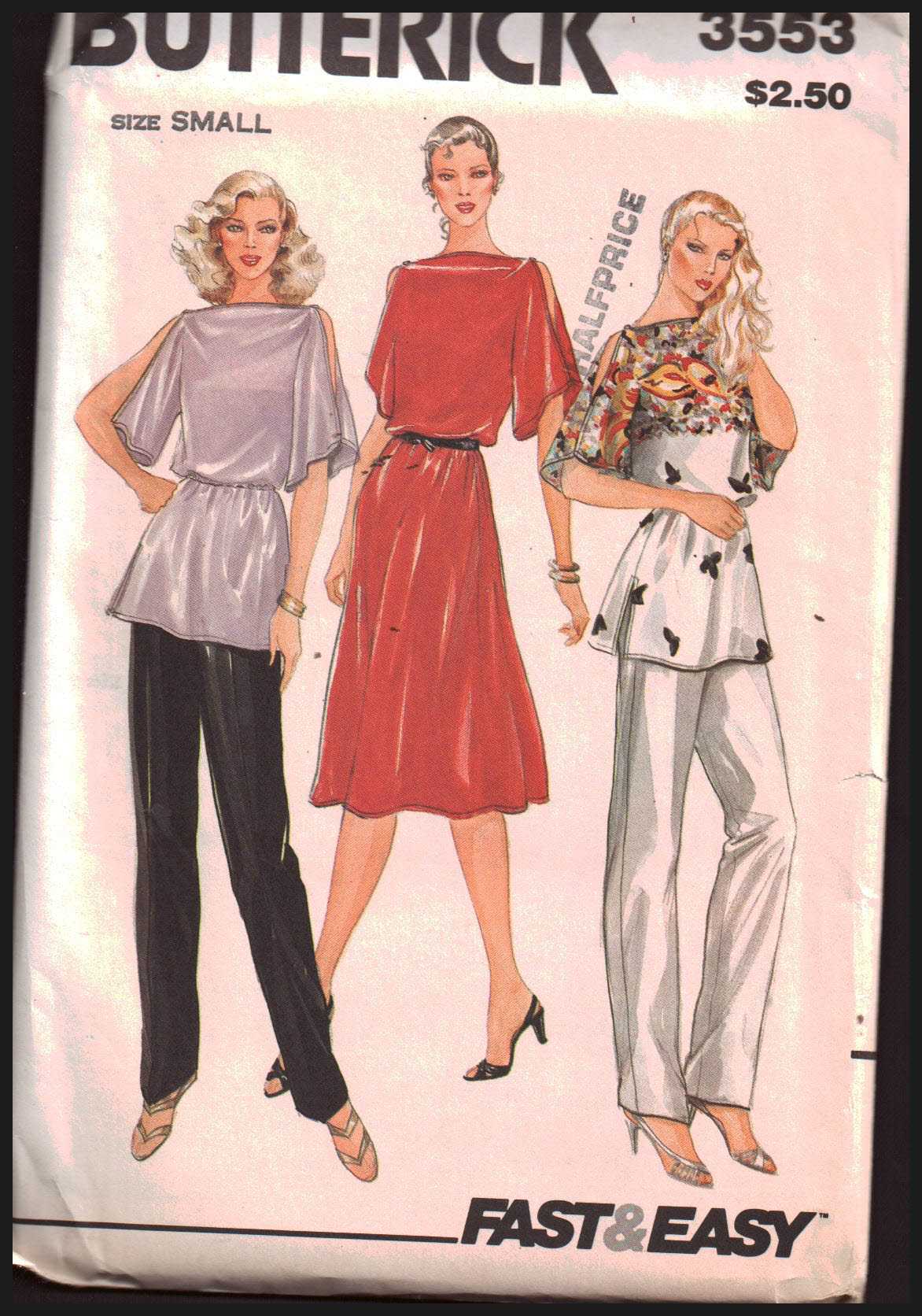 Butterick 3553 Dress, Tunic, Pants Size: 8-10 Uncut Sewing Pattern