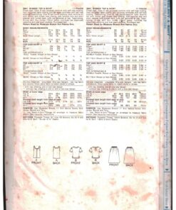 Alternative view of Butterick 3641 Top, Skirt Size: 14 Uncut Sewing Pattern