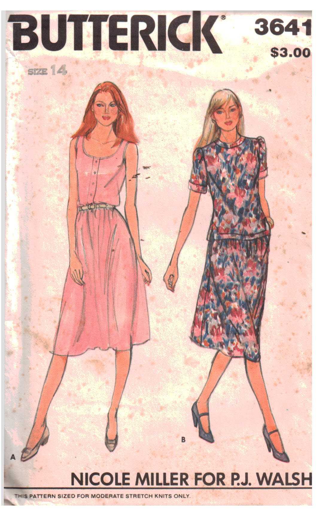 Butterick 3641 Top, Skirt Size: 14 Uncut Sewing Pattern