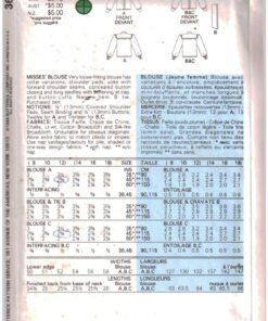 Alternative view of Butterick 3643 Blouse Size: 8-10-12 Uncut Sewing Pattern