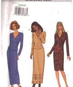 Butterick 3662 Top, Skirt Size: 18-20-22 Uncut Sewing Pattern