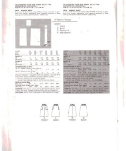 Alternative view of Butterick 3674 Skirt Size: 10-12-14 Used Sewing Pattern