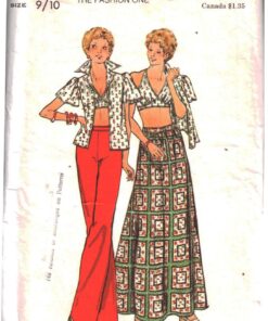 Butterick 3701 Blouse, Halter Top, Skirt, Pants Size: 9/10 Used Sewing Pattern