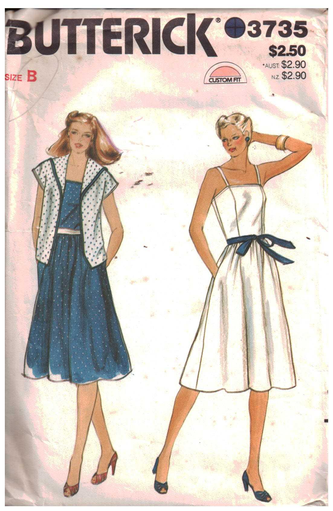 Butterick 3735 Dress, Jacket Size: 12-14-16 Used Sewing Pattern