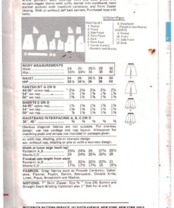 Alternative view of Butterick 3739 Pantskirt, Shorts Size: 25 Used Sewing Pattern