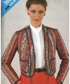 Butterick 3860 Jacket Size: A 8-10-12 Used Sewing Pattern