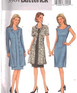 Butterick 3964 Dress, Jacket Size: 6-8-10 Uncut Sewing Pattern