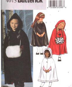 Butterick 4013 Girl's Cape, Muff, Headband Size: 6-7-8 Uncut Sewing Pattern
