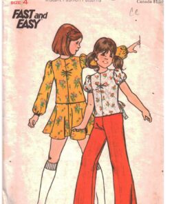 Butterick 4038 Girl's Top, Skirt, Pants Size: 4 Used Sewing Pattern