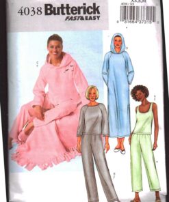 Butterick 4038 Loungewear, Pajamas Size: XS-S-M Uncut Sewing Pattern