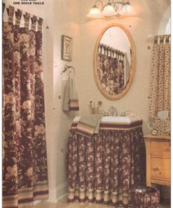 Butterick 4044 Bathroom - Shower Curtain, Sink Skirt, Bathmat Size: One Uncut Sewing Pattern