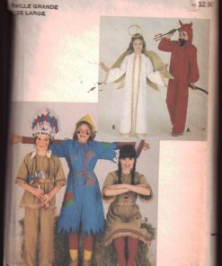 Butterick 4073 Child's Costume - Angel, Devil, Native American Size: 12-14 Used Sewing Pattern