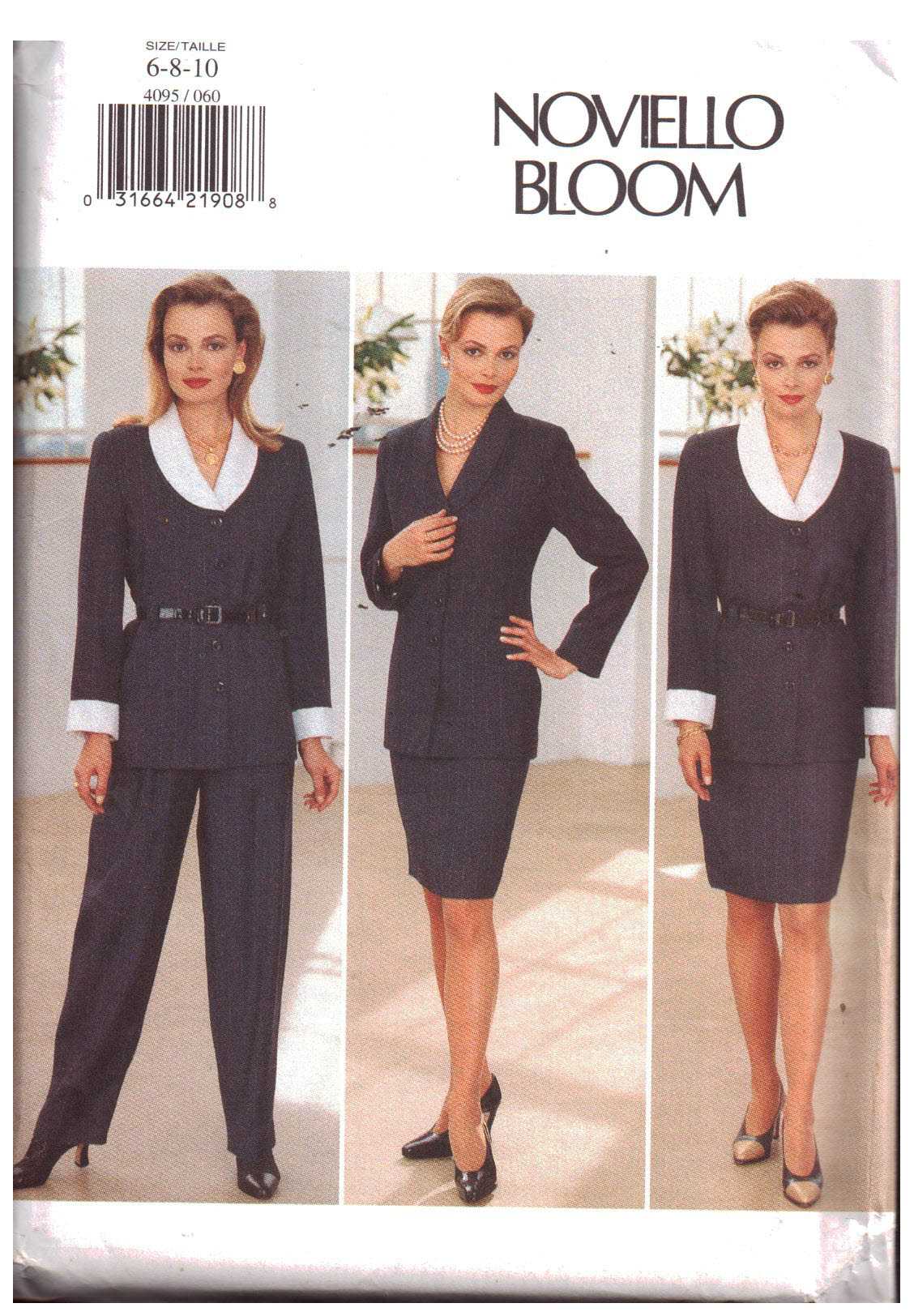Butterick 4095 Suit - Jacket, Skirt, Pants Size: 6-8-10 Uncut Sewing Pattern