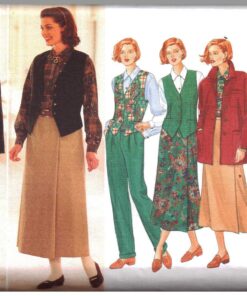 Butterick 4208 Jacket, Vest, Shirt, Skirt, Pants Size: 14-16-18 Uncut Sewing Pattern