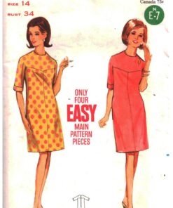 Butterick 4360 Dress Size: 14 Bust 34 Used Sewing Pattern