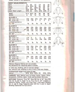 Alternative view of Butterick 4583 Blouses Size: 10 Uncut Sewing Pattern