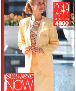 Butterick 4800 Suit - Jacket, Skirt, Top Size: A 6-14 Used Sewing Pattern