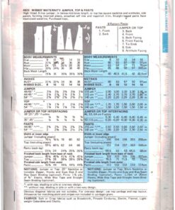 Alternative view of Butterick 4923 Maternity Jumper, Top, Pants Size: 10 Used Sewing Pattern