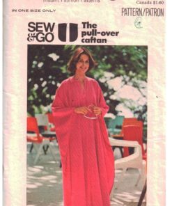 Butterick 4840 Caftan Size:One Used Sewing Pattern