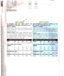 Alternative view of Butterick 4851 Jumper Size: A XS-S-M Used Sewing Pattern
