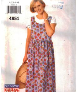 Butterick 4851 Jumper Size: A XS-S-M Used Sewing Pattern