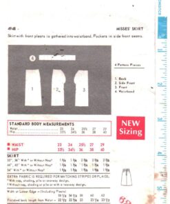 Alternative view of Butterick 4948 Skirt Size: Waist 23 Hip 33.5 Used Sewing Pattern