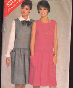Butterick 5312 Jumper, Dress Size: B 12-14-16 Uncut Sewing Pattern