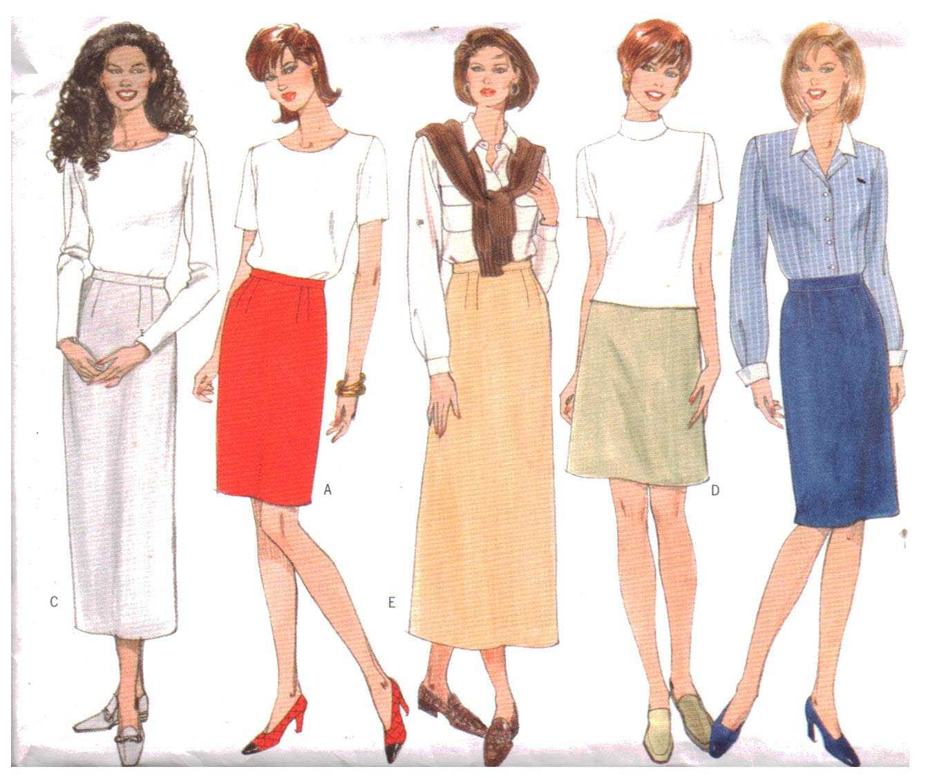 Butterick 5317 Skirts Size: 14-16-18 Uncut Sewing Pattern