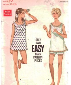 Butterick 5323 Top, Shorts Size: 10 Bust 32.5 Used Sewing Pattern