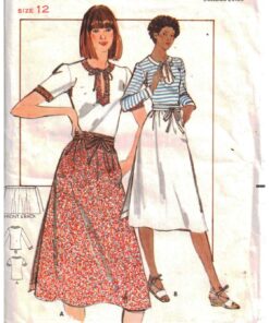 Butterick 5325 Top, Skirt Size: 12 Used Sewing Pattern