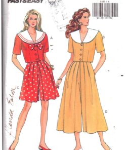 Butterick 5495 Top, Split Skirt size: 6-8-10 Uncut Sewing Pattern
