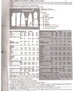 Alternative view of Butterick 5572 Maternity Dress, Top, Pants Size: 10 Used Sewing Pattern