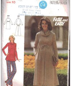 Butterick 5572 Maternity Dress, Top, Pants Size: 10 Used Sewing Pattern