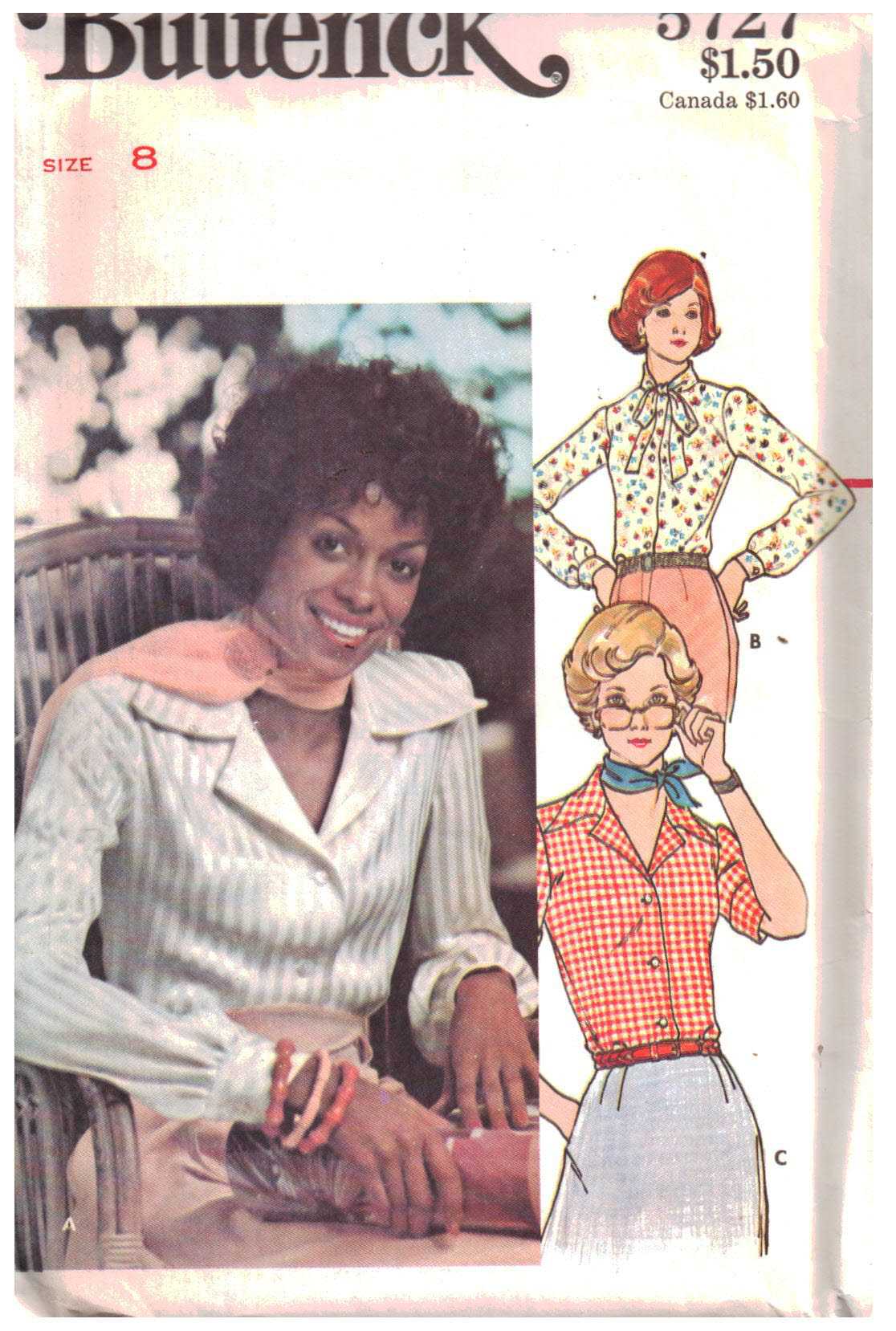Butterick 5727 Top Size: 8 Uncut Sewing Pattern