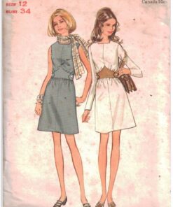 Butterick 5747 Dress Size: 12 Bust 34 Used Sewing Pattern