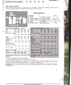 Alternative view of Butterick 5852 Jacket Size: 12 Uncut Sewing Pattern
