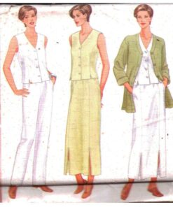Butterick 6014 Jacket, Top, Skirt, Pants Size: 8-10-12 Uncut Sewing Pattern
