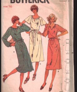 Butterick 6052 Dress Size 16 Used Sewing Pattern