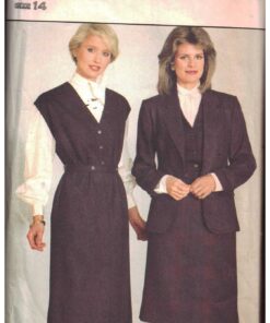 Butterick 6092 Suit - Jacket, Jumper Size: 14 Used Sewing Pattern