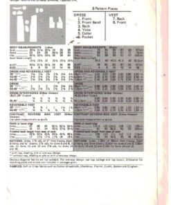 Alternative view of Butterick 6152 Dress, Vest Size: 6/8 Uncut Sewing Pattern
