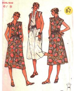 Butterick 6152 Dress, Vest Size: 6/8 Uncut Sewing Pattern
