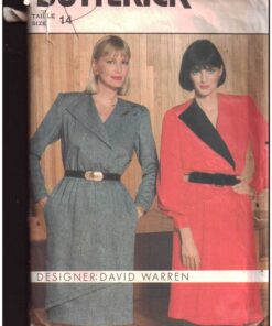 Butterick 6182 Dress by David Warren Size: 14 Used Sewing Pattern
