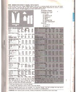Alternative view of Butterick 6192 Maternity Dress, Top, Pants Size: 10 Uncut Sewing Pattern