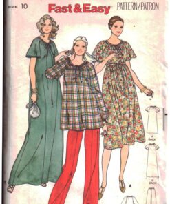 Butterick 6192 Maternity Dress, Top, Pants Size: 10 Uncut Sewing Pattern