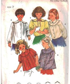 Butterick 6307 Girl's Tops Size: 7 Used Sewing Pattern