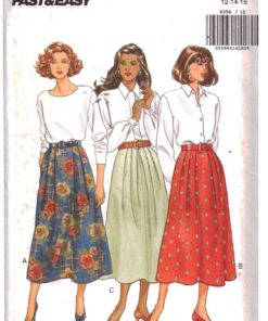Butterick 6358 Skirts Size: 6-8-10 or 12-14-16 Uncut Sewing Pattern