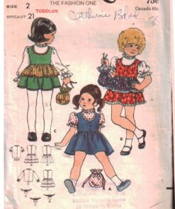 Butterick 6457 Girl's Dress, Jumper, Blouse Size: 2 Breast 21 Used Sewing Pattern