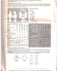 Alternative view of Butterick 6654 Girl's Tunic, Pants Size: 7-8-10 Uncut Sewing Pattern