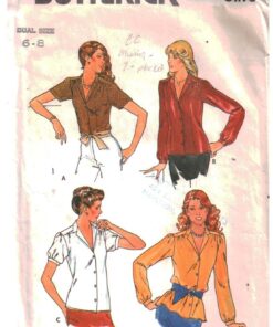 Butterick 6696 Blouse Size: 6-8 Used Sewing Pattern