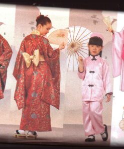 Butterick 6697 Girl's Robe, Obi, Top, Pants, Hat Size: XS-S-M-L Uncut Sewing Pattern